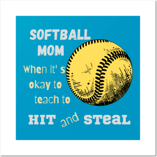 Softball moms Posters and Art